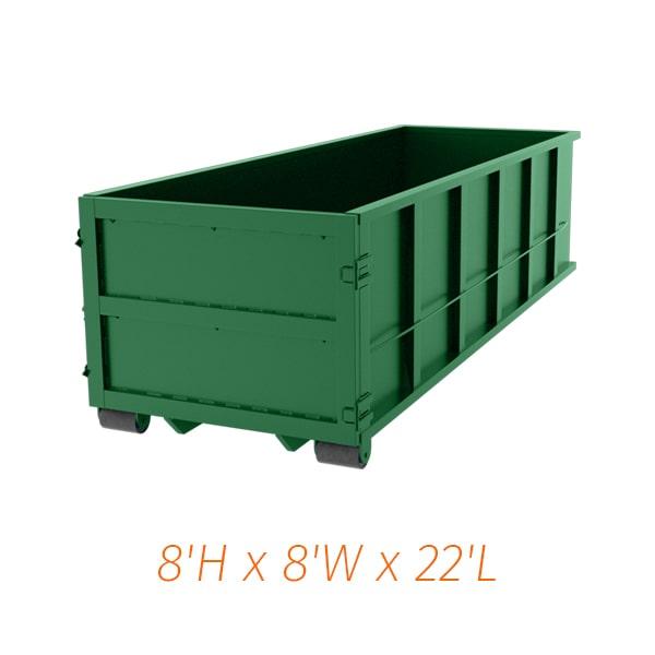 you can rent a 40 yard dumpster for a length of time that suits your needs, but typically rentals are for a week or two